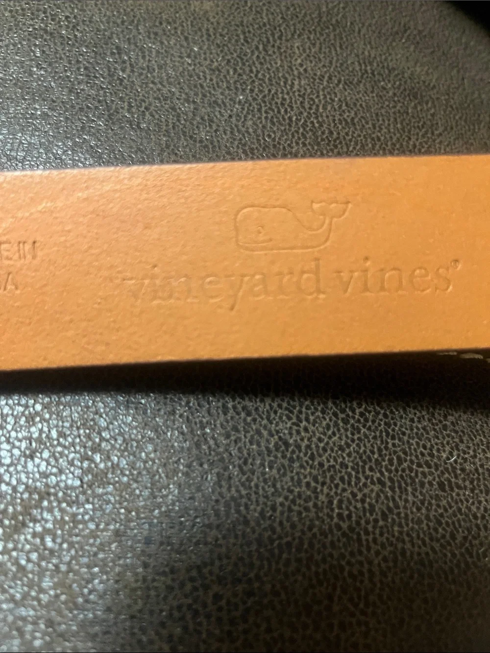 Vineyard Vine Men's Tan Leather Belt - Classic Casual Neutral Dress Silver